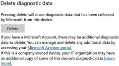 Windows 10 build 17093 delete diagnostic data option (Source: Windows Experience Blog)