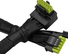 ASRock's L-shaped 12V-2x6 cable with green pins. (Image source: ASRock)
