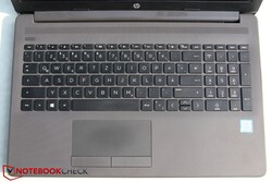 A look at the keyboard and trackpad