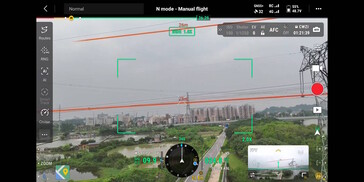 Here, a high-voltage line is detected. (Image source: DJI)