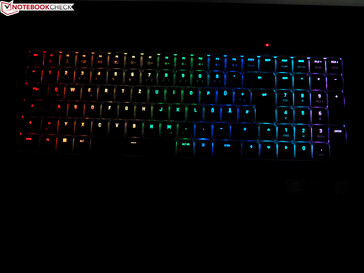 And with the keyboard’s RGB backlighting activated