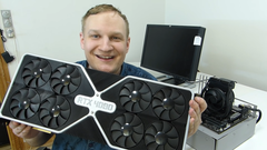 The upcoming Nvidia AD102 RTX 4090 GPU may hit 100 TFLOPs FP32 performance. (Image Source: Captain's Workspace on YouTube)