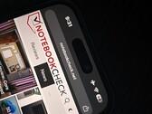 The iPhone 17 series is tipped to feature 24 MP selfie cameras. Pictured: An iPhone displaying Notebookcheck's home page (Image Source: Notebookcheck)