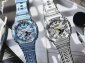Casio Manga GA-2100MNG series features two watches, one in blue and the other in a white colorway. (Image source: Casio)