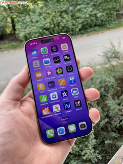 The iPhone 17 may use the same display as the iPhone 16 Pro (pictured). (Image source: Notebookcheck)