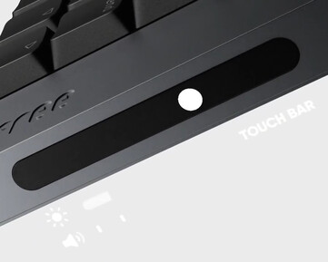 The Lofree Flow 2 touch bar will be configured to screen brightness and volume by default. (Image source: Lofree)