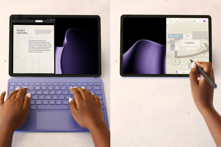 The Microsoft Surface Pro 12 (2nd ed.) 2-in-1 tablet PC can be used with a magnetic keyboard or stylus.