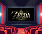 The Legend of Zelda movie shown in a theater