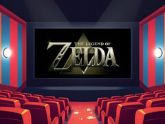 The Legend of Zelda movie shown in a theater