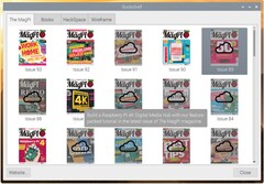 The new Bookshelf app in the new Raspberry Pi OS. (Source: Raspberry Pi Foundation)