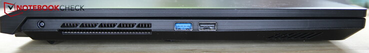 Left: power, USB-A 3.0, USB-A 2.0