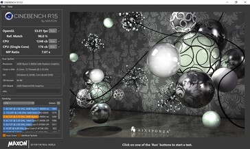 Cinebench R15 battery mode