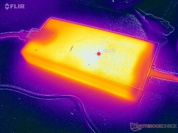 AC adapter reaches over 56 C when running demanding loads