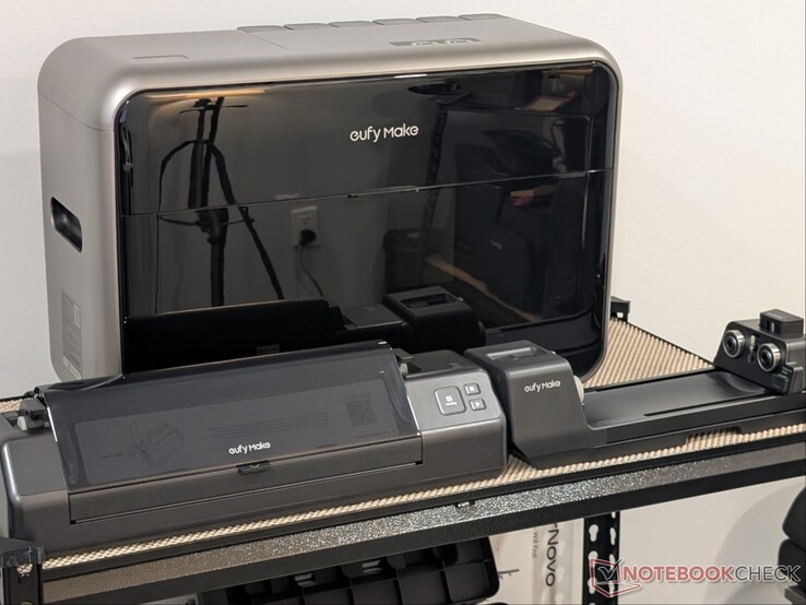eufyMake E1 with laminator and rotary accessory.