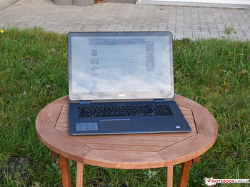 The Dell Inspiron 17 7773 on a cloudy day