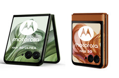 The Razr 50 and Razr 50 Ultra look exceedingly similar. (Image source: @evleaks - edited)
