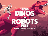 Steam's Dinos vs. Robots Fest is slated to bring game deals on a bunch of stellar titles from recent years. (Image source: Steam on YouTube)