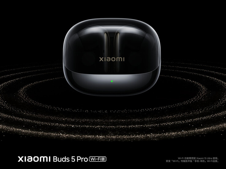 Xiaomi offers the translucent finish shown exclusively with the Wi-Fi version of the Buds 5 Pro. (Image source: Xiaomi)