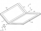Apple intends to use a single foldable screen instead of a dual-panel setup. (Source: USPTO.gov)