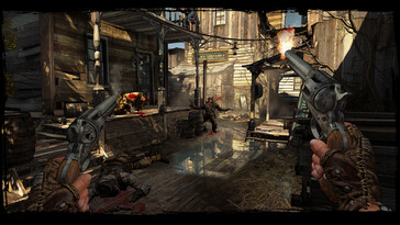 Pictured: A gameplay screenshot from Call of Juarez: Gunslinger.