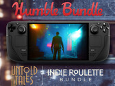 The Indie Roulette bundle will expire on August 2, 2025. Pictured: Steam Deck running The Hong Kong Massacre. (Image source: Steam and Humble Bundle - edited)