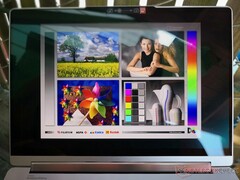 Brightness is satisfactory for comfortable viewing when outdoors and under shade, but glare from the glossy panel is inevitable