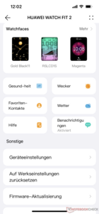 Menu with options