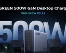 The Ugreen Nexode 500 W GaN charger features a total of six ports—five USB-C and one USB-A (Image source: Ugreen)