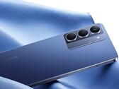 The Realme P3x 5G has a modern design with a flat frame and optional leather-textured back. (Image source: Realme)