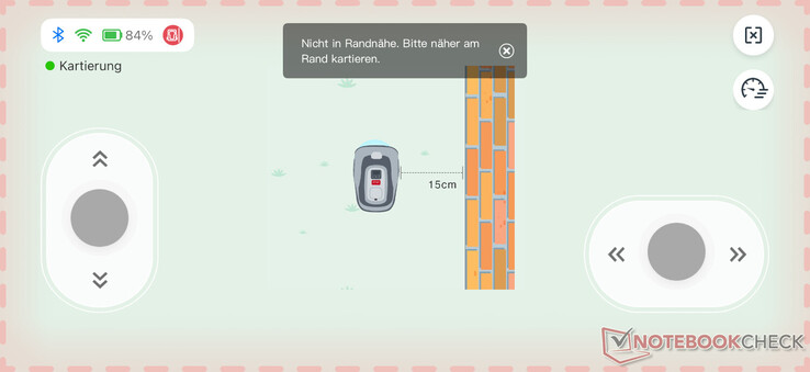 Manual mapping is easy, but requires a clearly visible lawn edge