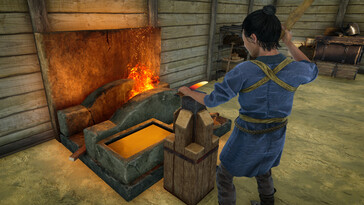 An image showing a blacksmith in Sengoku Dynasty.