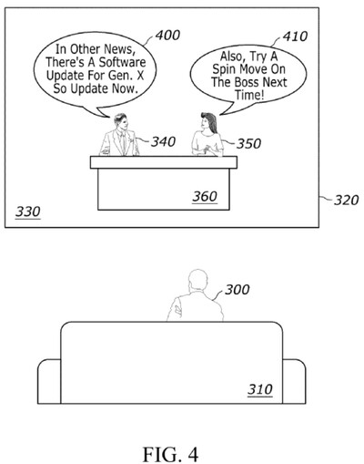 Illustration from Sony patent for AI podcast