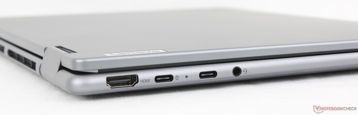 Left: HDMI (4K60), USB-C (10 Gbps) w/ DisplayPort 1.4 + Power Delivery 3.1, USB-C 4.0 (40 Gbps) w/ DisplayPort 1.4 + Power Delivery 3.1, 3.5 mm headset