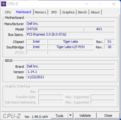 System info: CPU-Z Mainboard