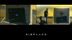 The Displace TV demos its new safety feature. (Source: Displace)