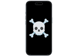 The iPhone Air may be dying. (Image source: Apple w/ skull and crossbones emoji, edited)