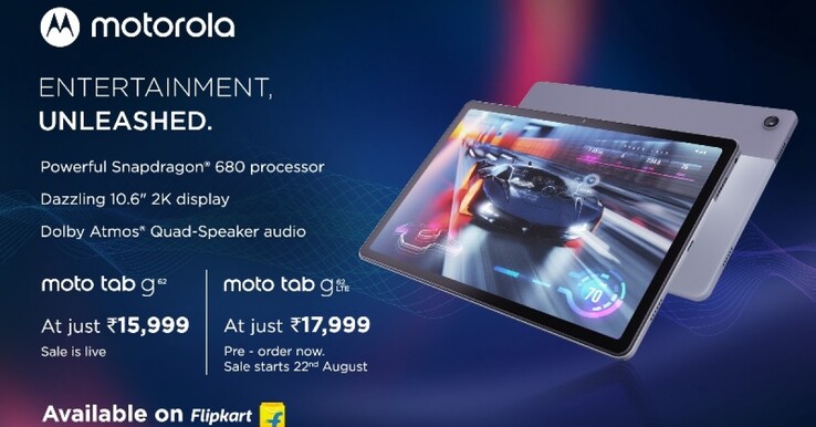 The Moto Tab G62's main specs. (Source: Motorola)