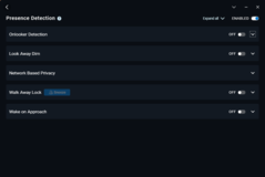 Presence Detection is off by default
