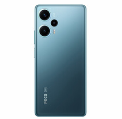 The Poco F5 in blue