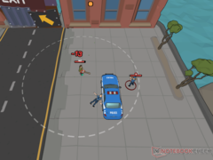 A gameplay screenshot from Just Move:Clean City Messy Battle