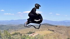 The Airbike can achieve a speed of upt to 102 kiometres per hour.  (Image source: Screenshot of Volonaut testing video)