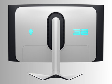 Alienware AW3225QF 4K curved OLED monitor back panel (Image source: Alienware)