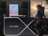 The Apple M1 Ultra competed against the RTX 3090 in a synthetic benchmark and gaming test. (Image source: Apple/Nvidia/Square Enix - edited)