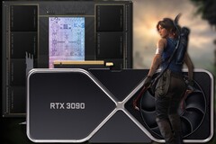 The Apple M1 Ultra competed against the RTX 3090 in a synthetic benchmark and gaming test. (Image source: Apple/Nvidia/Square Enix - edited)