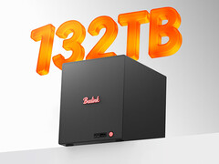 The four-bay ME Pro 370 starts at around $634 in China. Pictured: a promo picture of the NAS highlighting the 132TB storage support.