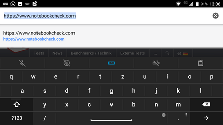 BlackBerry keyboard in landscape mode