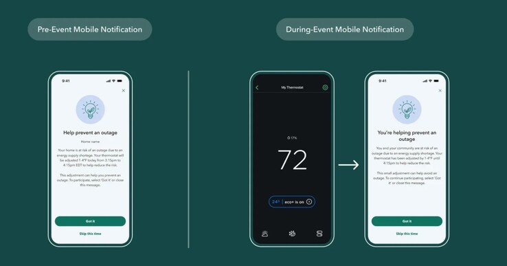 In-app UI for Ecobee's Community Energy Savings program. (Source: Ecobee)