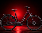 The District+ e-bike in cobra blood colorway