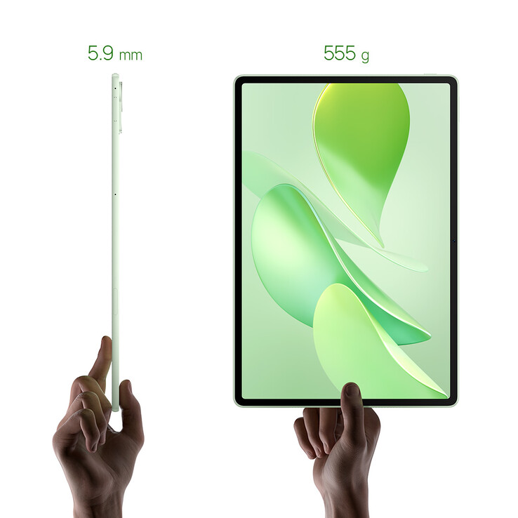 Huawei's MatePad 12 X 2025 is a 183mm (7.2in) by 270mm (10.98in) tablet that is 5.9mm thick. (Image source: Huawei)