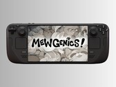 Mewgenics' logo and the Steam Deck. 